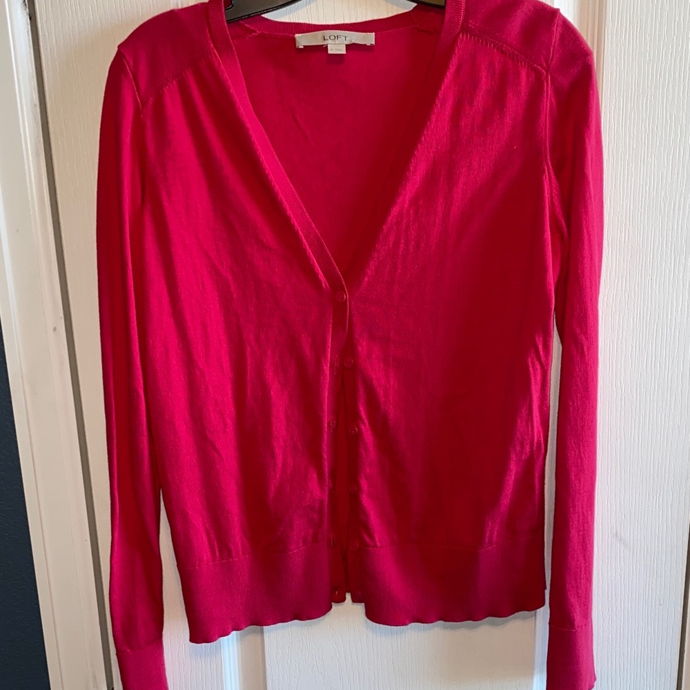 LOFT Vibrant Pink Women's Cardigan